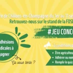 La FDSEA de la Marne propose un jeu concours pour permettre aux agriculteurs de gagner votre adhésion syndicale 2024 pendant la foire de Châlons-en-Champagne.
